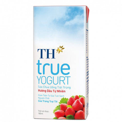 Sữa chua uống tiệt trùng TH Truemilk dâu 180ml *4