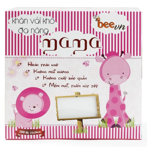Khăn vải khô đa năng Mama 180 tờ