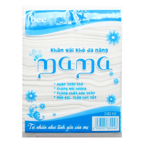  Khăn vải khô đa năng Mama 240 tờ 