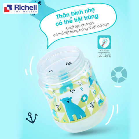  Cốc ống hút Richell T.L.I vàng 200ml 7M RC21410 