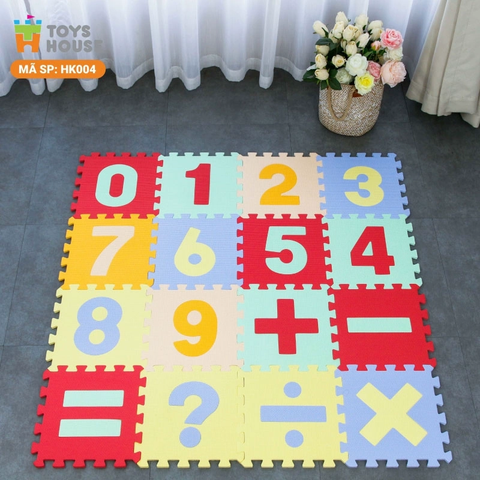 Thảm xốp ghép trải sàn 16 tấm chữ số INFANTINO