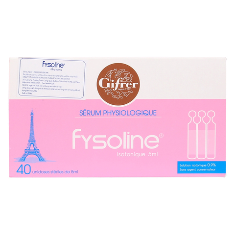  Nhỏ mắt Pháp Fysoline 0,9%(vỉ 10 ống) 