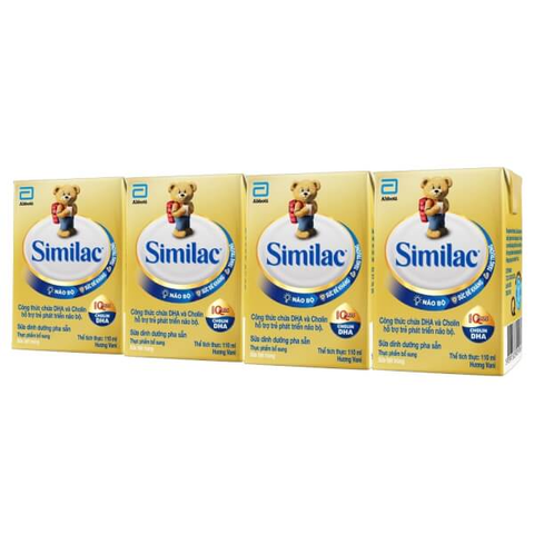 Sữa nước Similac Eye-Q (HMO) hương vani 110ml vỉ 4