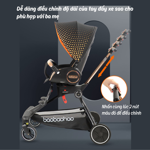 Xe đẩy Baobaohao màu xanh V9