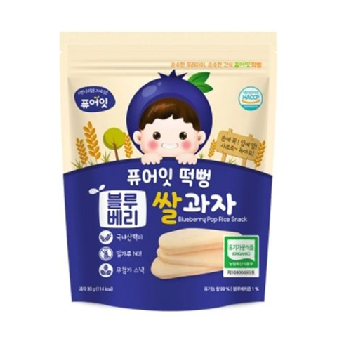 Bánh gạo vị blueberry Topkore 30g 6m+