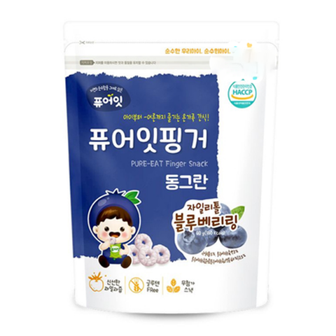 Bánh gạo lứt vòng vị blueberry xylitol Topkore 40g 6m+