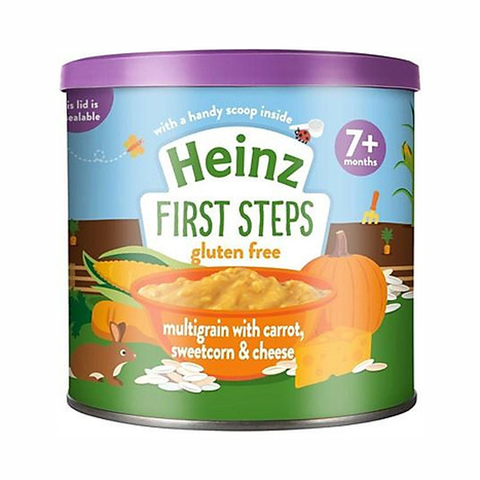  Bột Heinz ngũ cốc, carot, phô mai, bắp ngọt 200g 7m 