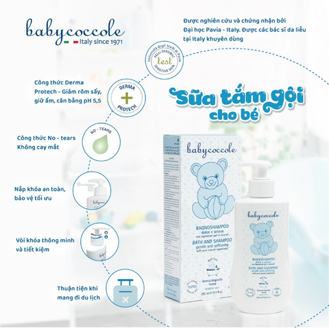  Dầu gội hoa sen Babycoccole 250ml 0M+ 