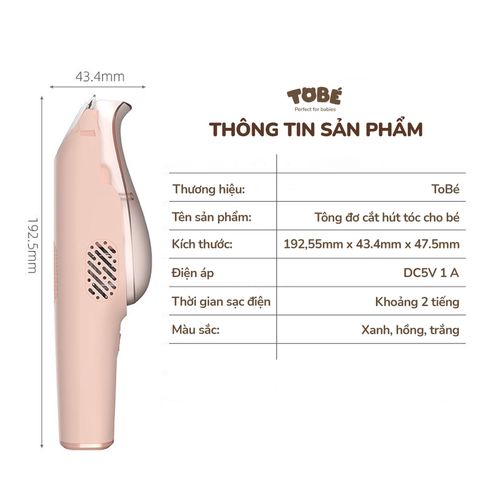 Tông đơ hút tóc Iclip 0101 Tobe