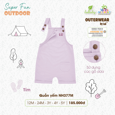  Quần yếm NH377M Lullaby size 12m-5Y các màu 