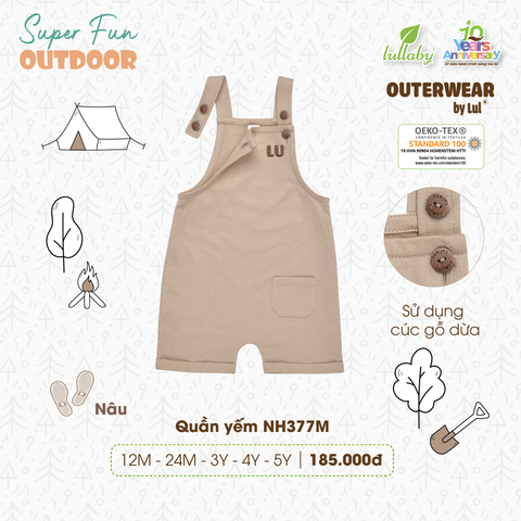  Quần yếm NH377M Lullaby size 12m-5Y các màu 