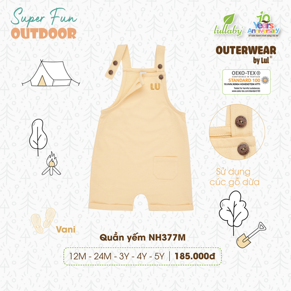  Quần yếm NH377M Lullaby size 12m-5Y các màu 