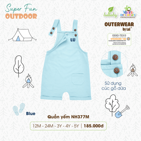  Quần yếm NH377M Lullaby size 12m-5Y các màu 