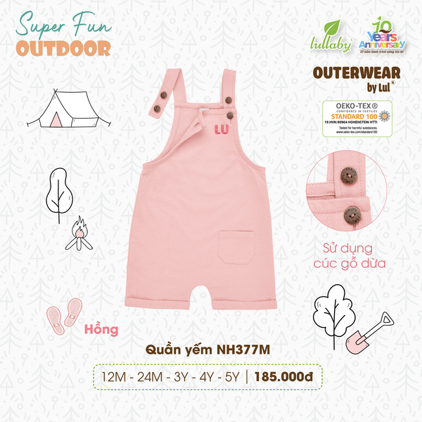  Quần yếm NH377M Lullaby size 12m-5Y các màu 