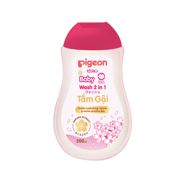  Sữa tắm gội chiết xuất hoa anh đào 200ml Pigeon 
