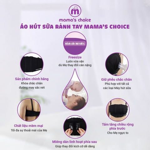  Áo hút sữa rảnh tay Mamachoice freesize 