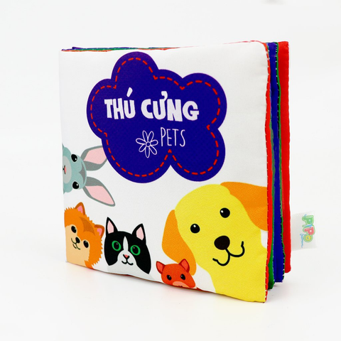  Sách vải 12x12cm Thú cưng Pipo 