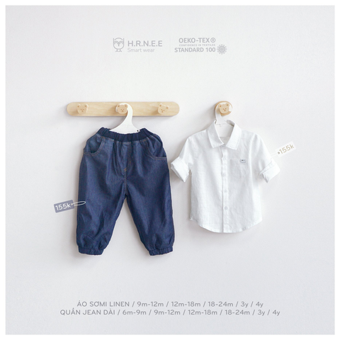  Quần dài Jean Hrnee xanh 