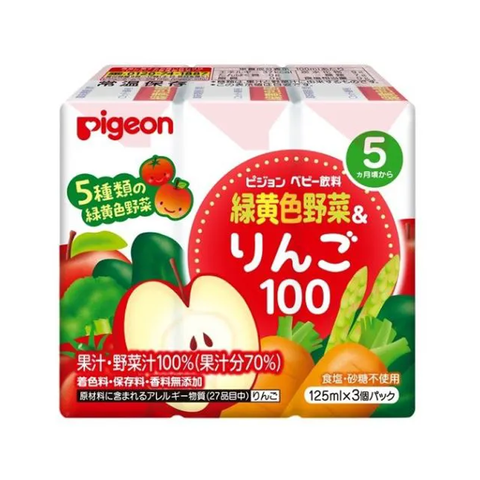 Nước ép Pigeon rau củ và táo 125ml*3