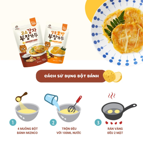 Bột làm bánh bí đỏ, khoai, hạt dẻ Topkore