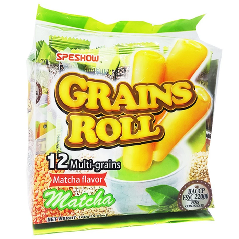  Bánh xốp 12 loại Hạt Speshow vị Trà xanh 160g 