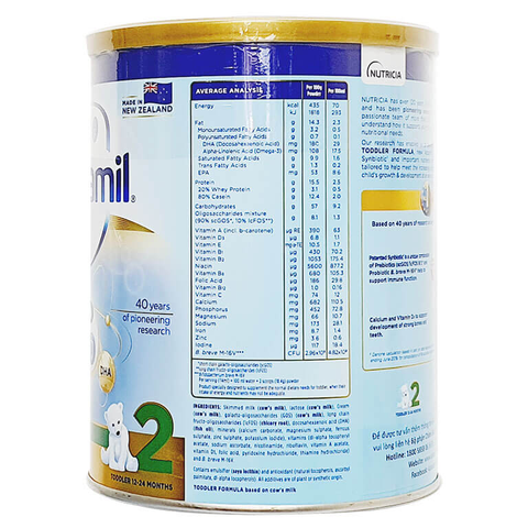  Sữa bột Aptamil NZ số 2 (900gr) dành cho bé 1-2 tuổi 