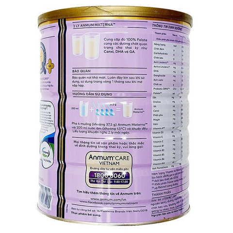 Sữa bột Anmum Materna Vani 800g