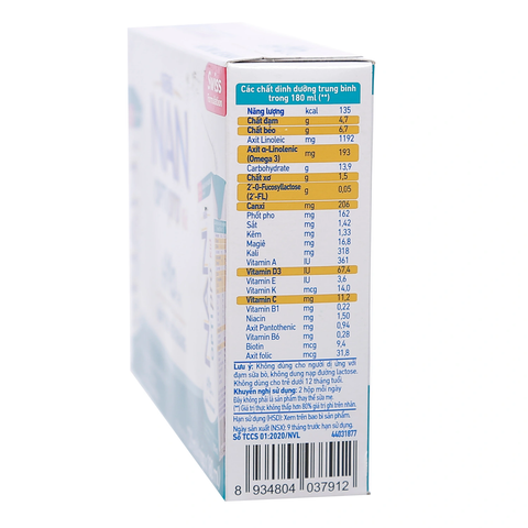 Sữa bột pha sẵn Nan 180ml (vỉ 4 hộp)