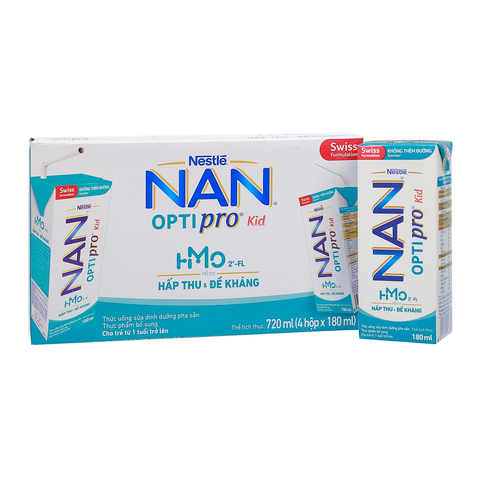  Sữa bột pha sẵn Nan 180ml  (vỉ 4 hộp) 