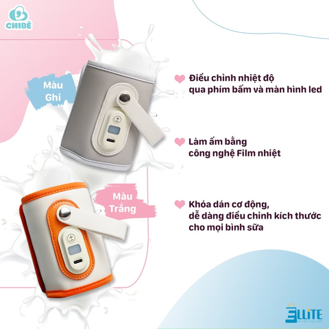 Ủ bình sữa di động Chibé