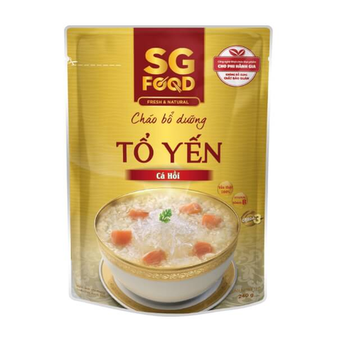  Cháo bổ dưỡng tổ yến cá hồi 240g SGF 