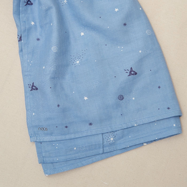  Khăn xô 2 lớp xanh tàu vũ trụ Nous 