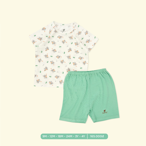  Bộ CTBT raglan Lullaby NH461M trắng 