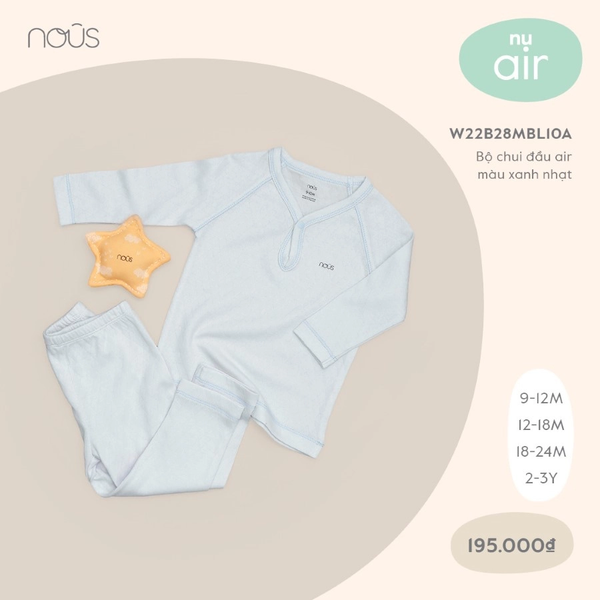  Bộ chui đầu Nous air xanh / hồng 