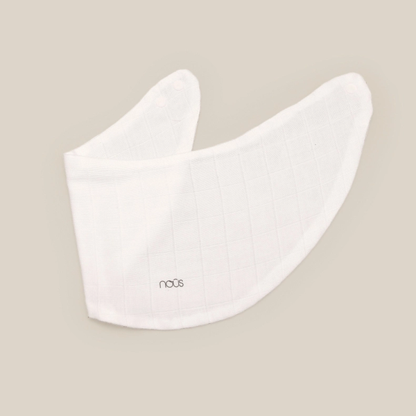  Yếm tròn bamboo trắng Nous 