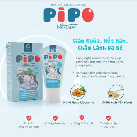 Kem bôi dịu da cho bé Pipo 30g 0M+ 