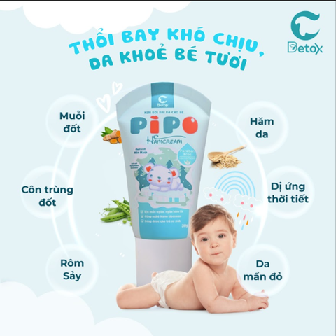  Kem bôi dịu da cho bé Pipo 30g 0M+ 