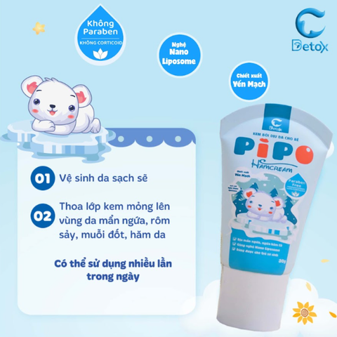  Kem bôi dịu da cho bé Pipo 30g 0M+ 