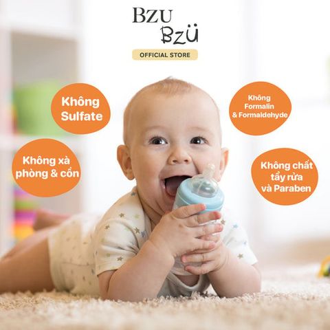  Nước rửa bình tạo bọt Bzu Bzu hương chanh 400ml 0M+ 