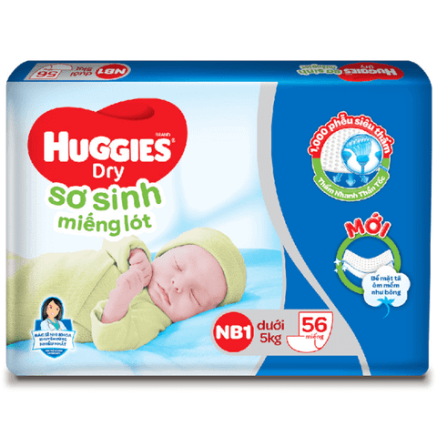  Bỉm miếng lót Huggies NB1 56 miếng 