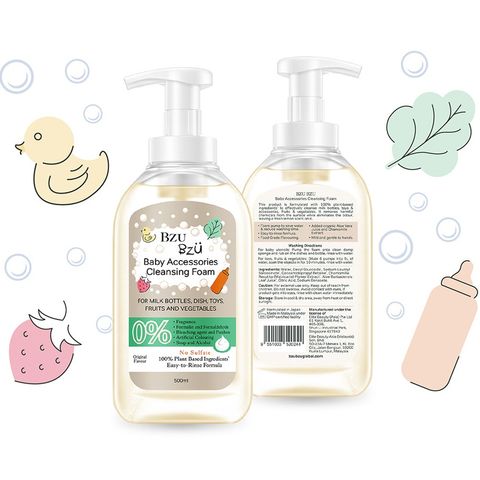 Nước rửa bình tạo bọt Bzu Bzu nguyên bản 500 ml 0M+
