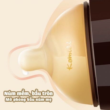  Núm bình sữa Kamidi 1 tia nâu 