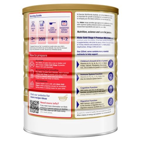  Sữa Alula Gold Úc số 4 900g (2 tuổi trở lên) 