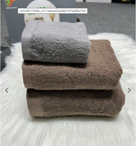Set 3 khăn gội/khăn thể thao Motta 100% cotton kt 34x75cm