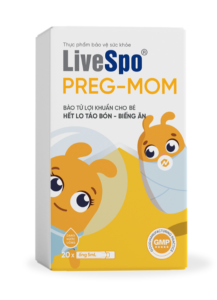  Lợi khuẩn LiveSpo Preg-Mom bổ sung lợi khuẩn đường ruột 20*5ml 0M+ 