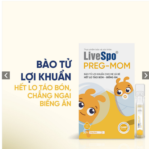 Lợi khuẩn LiveSpo Preg-Mom bổ sung lợi khuẩn đường ruột 20*5ml 0M+