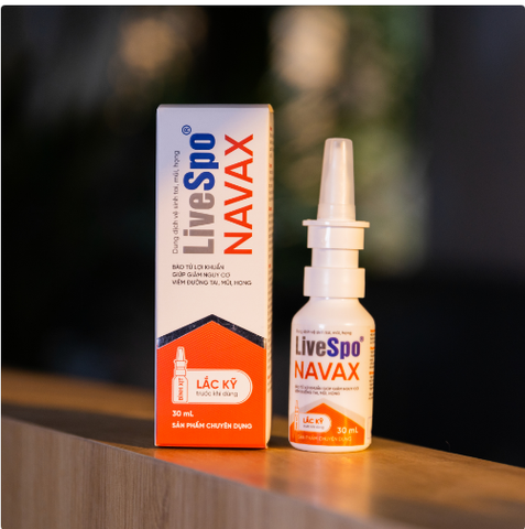 Xịt lợi khuẩn LiveSpo Navax giảm nguy cơ viêm tai mũi họng 30ml