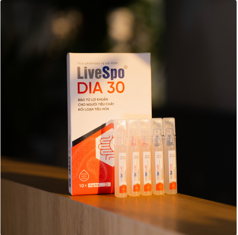  Lợi khuẩn LiveSpo DIA 30 giảm tiêu chảy, rối loạn tiêu hóa 10*5ml 0M+ 