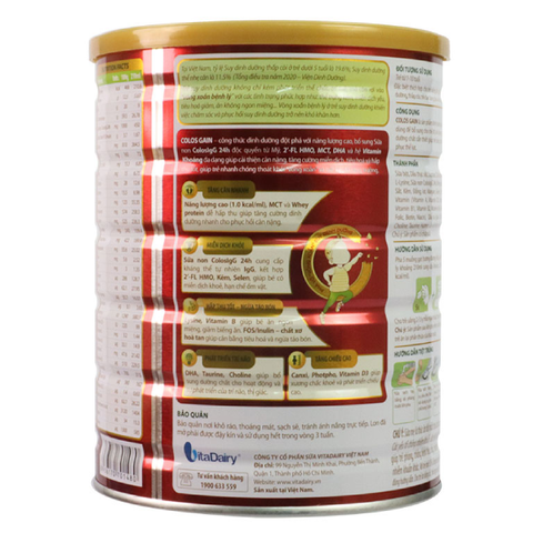 Sữa Colos Gain Tăng Cân Nhanh Cho Bé 1-10 tuổi 800G