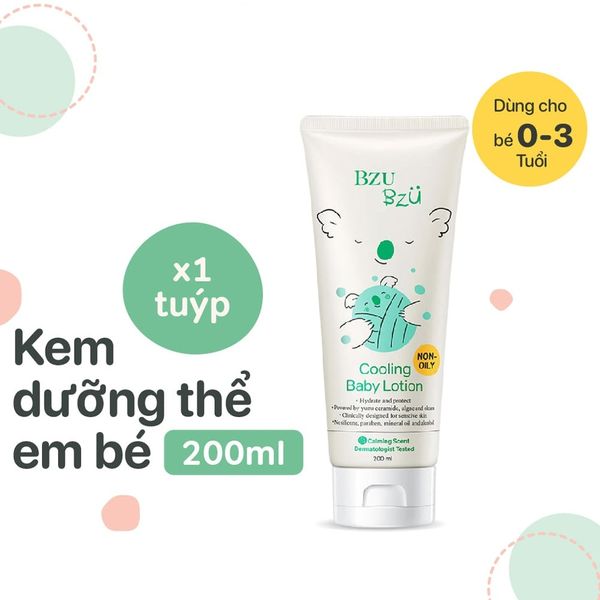  Sữa dưỡng thể làm mát da Bzu Bzu 200ml 0M+ 